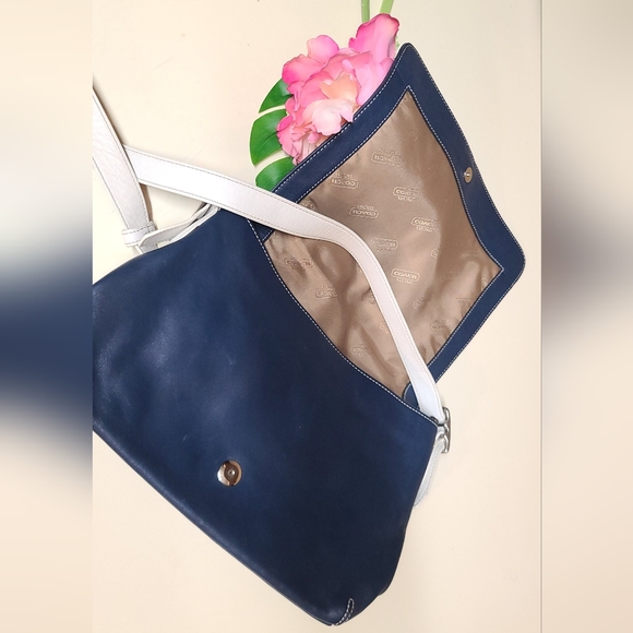 Coach Hampton Flap '06 | Navy & White Leather Crossbody | EUC - Picture 12 of 12